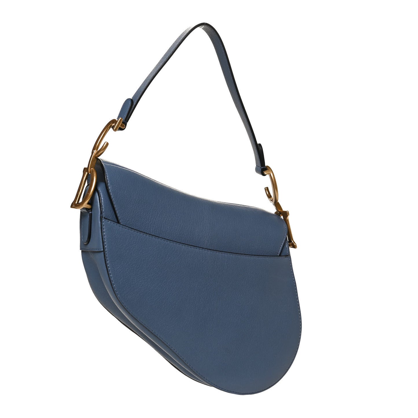 Calfskin Mini Saddle Bag Sky Blue