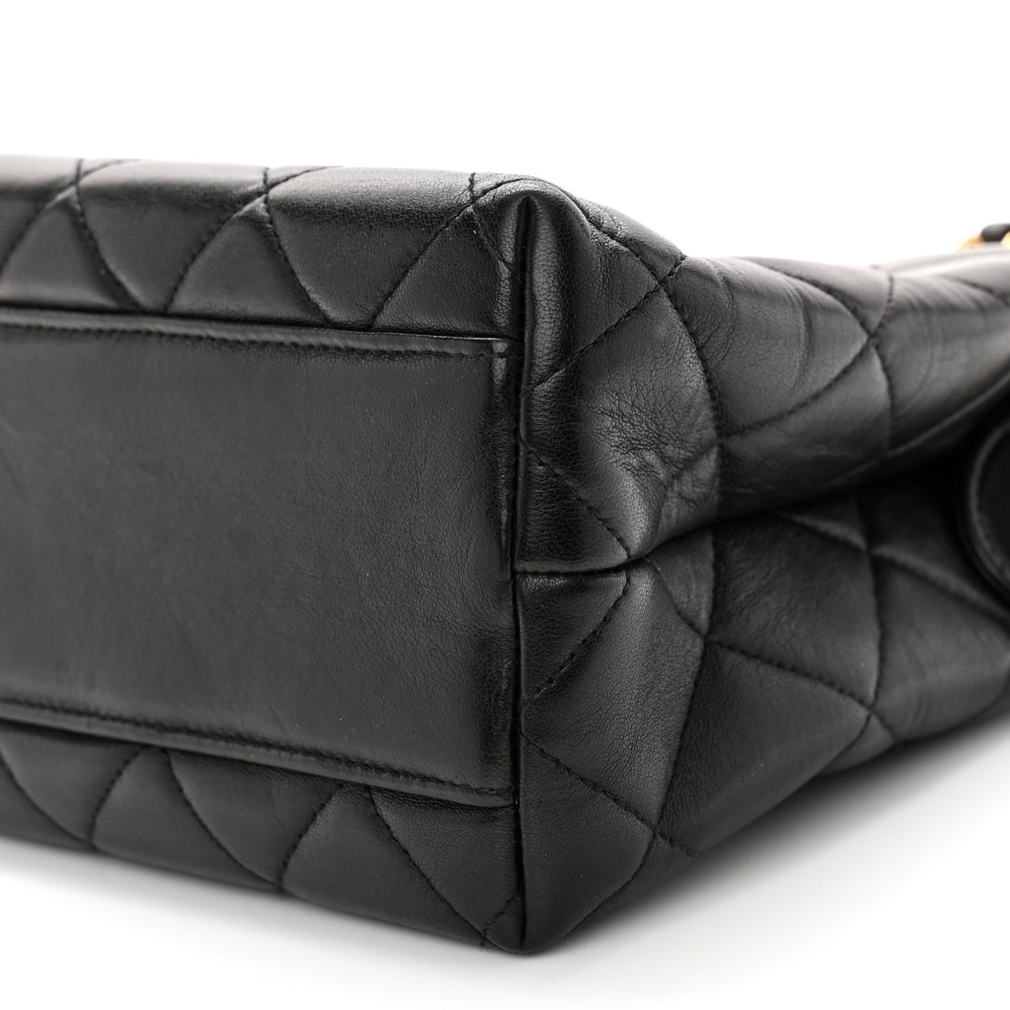 Lambskin Quilted Shoulder Bag Black