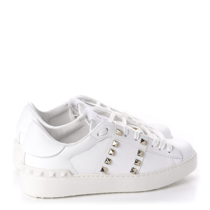 Valentino Garavani Calfskin Rockstud Untitled Open Sneakers 36 White 4 of 12