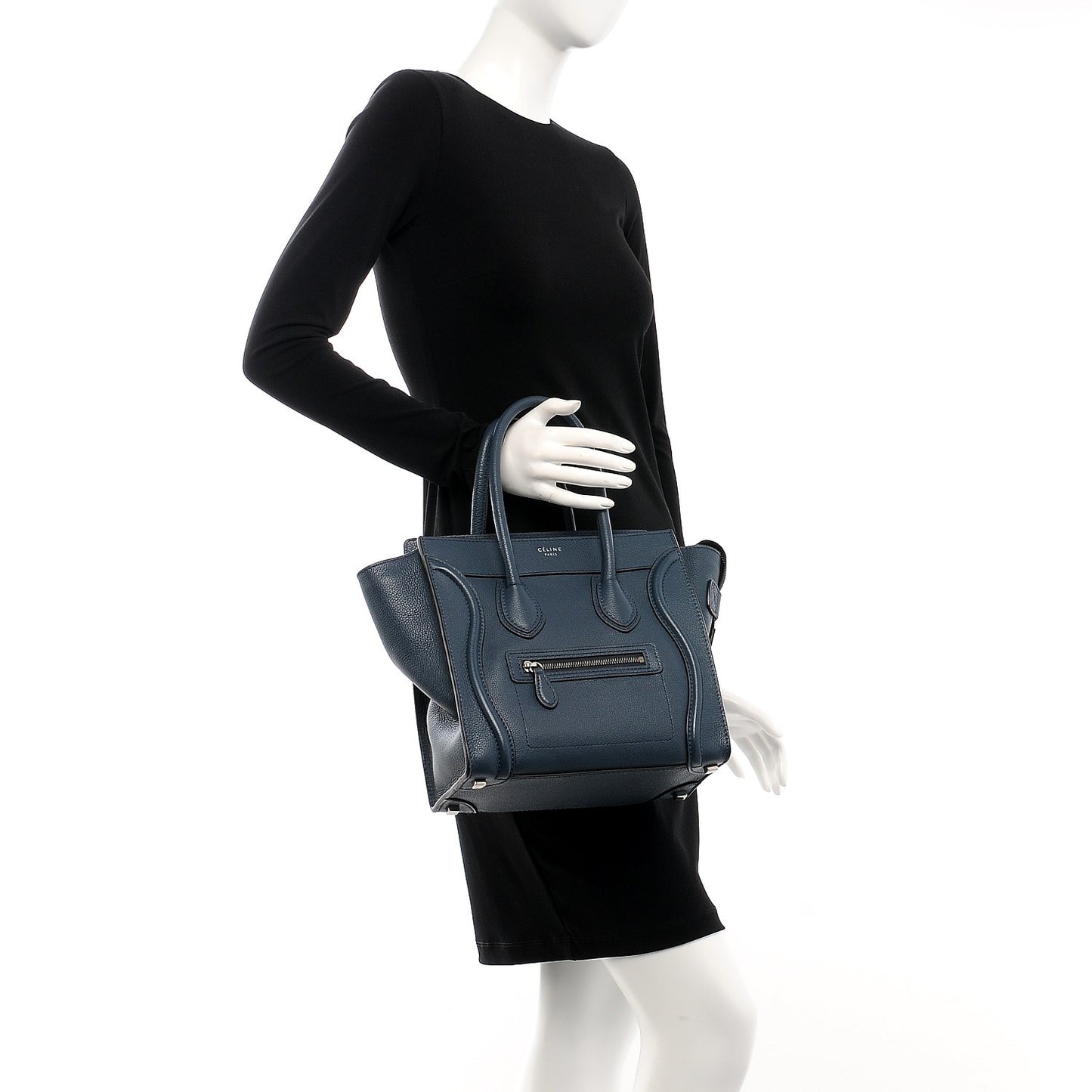 Drummed Calfskin Micro Luggage Orage