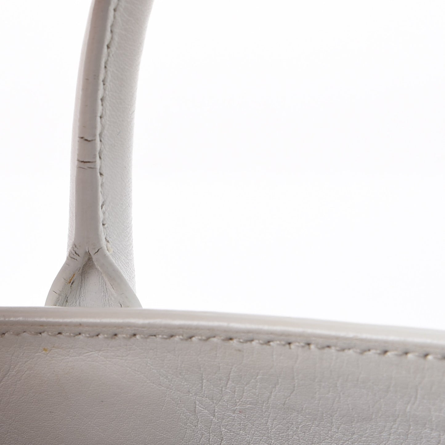 Calfskin Nano Sac de Jour Dove White
