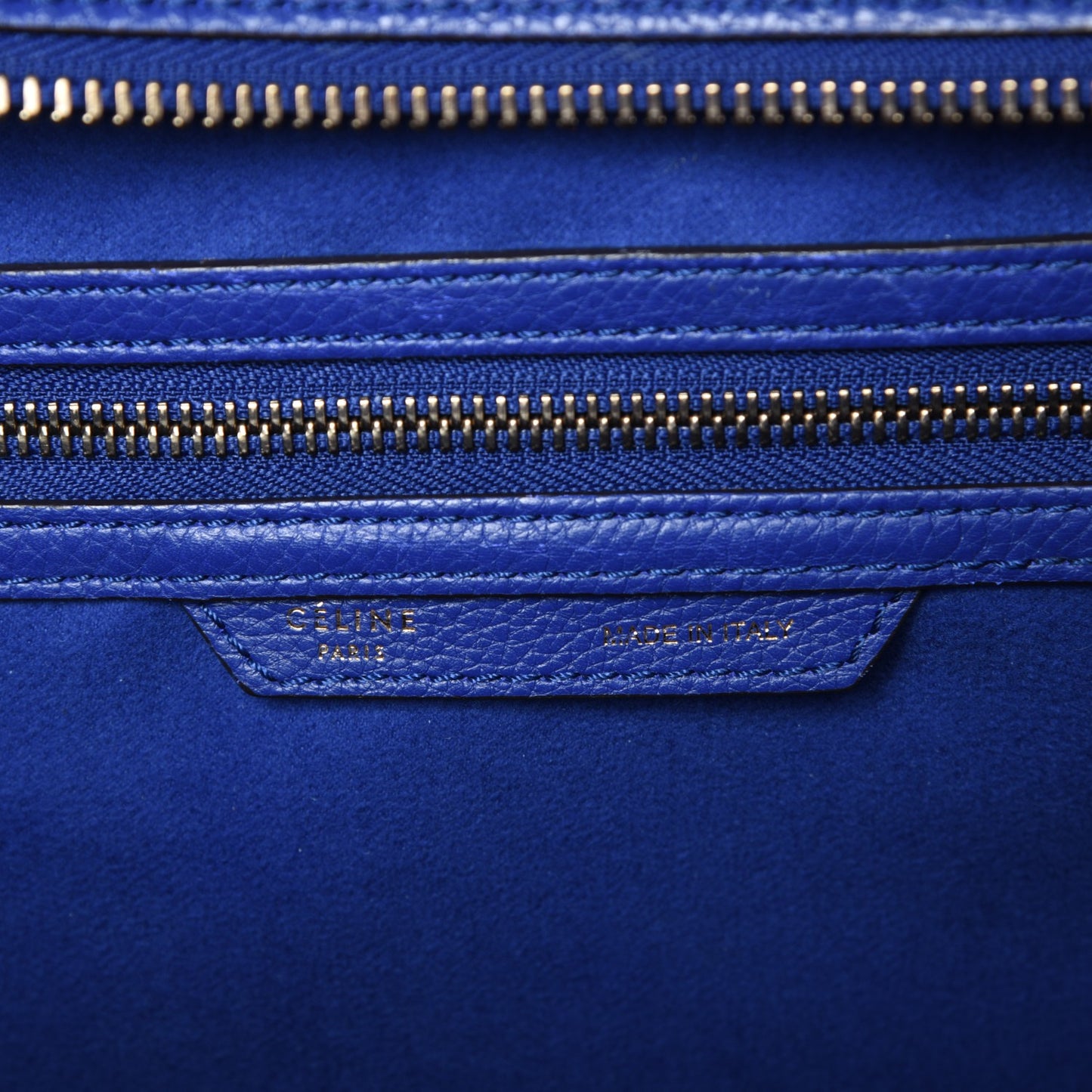 Drummed Calfskin Mini Luggage Indigo