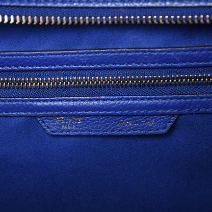 Celine Drummed Calfskin Mini Luggage Indigo 6 of 7