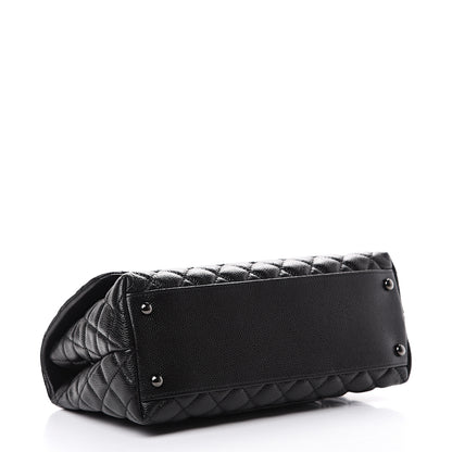 Chanel Caviar Quilted Small Coco Handle Flap So Black 3 of 10