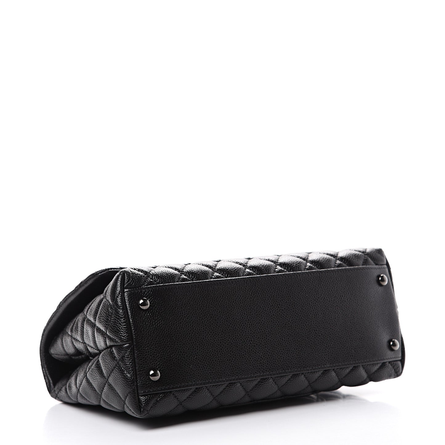 Caviar Quilted Small Coco Handle Flap So Black