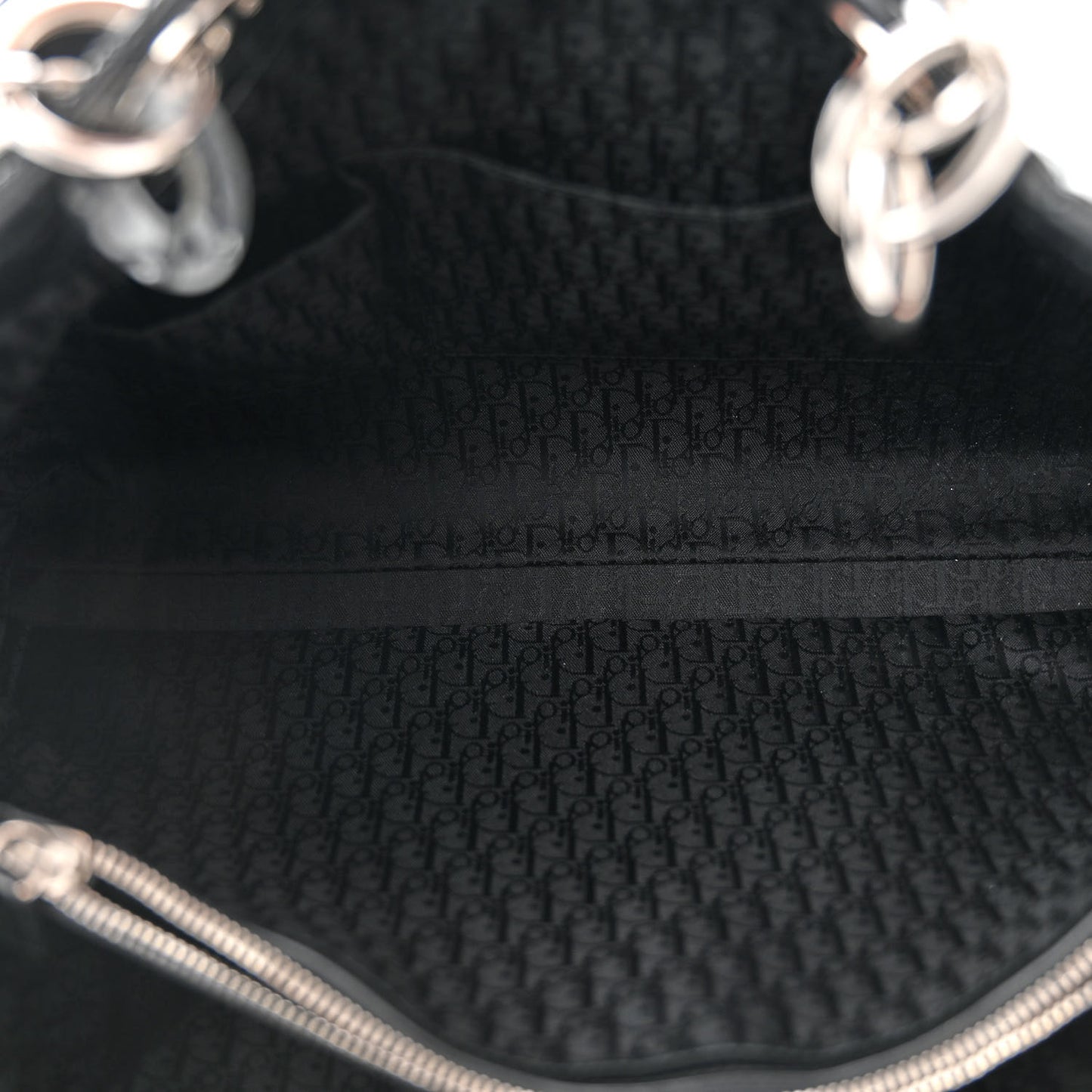 Lambskin Cannage Medium Dior Soft Shopping Tote Black