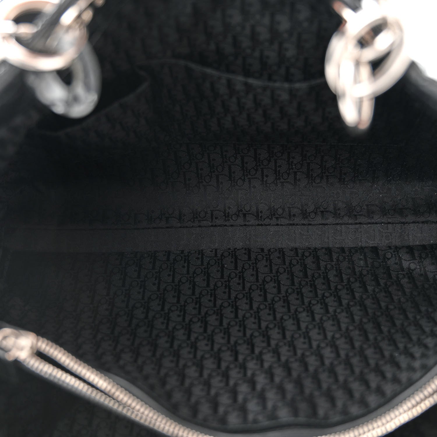 Christian Dior Lambskin Cannage Medium Dior Soft Shopping Tote Black 5 of 11
