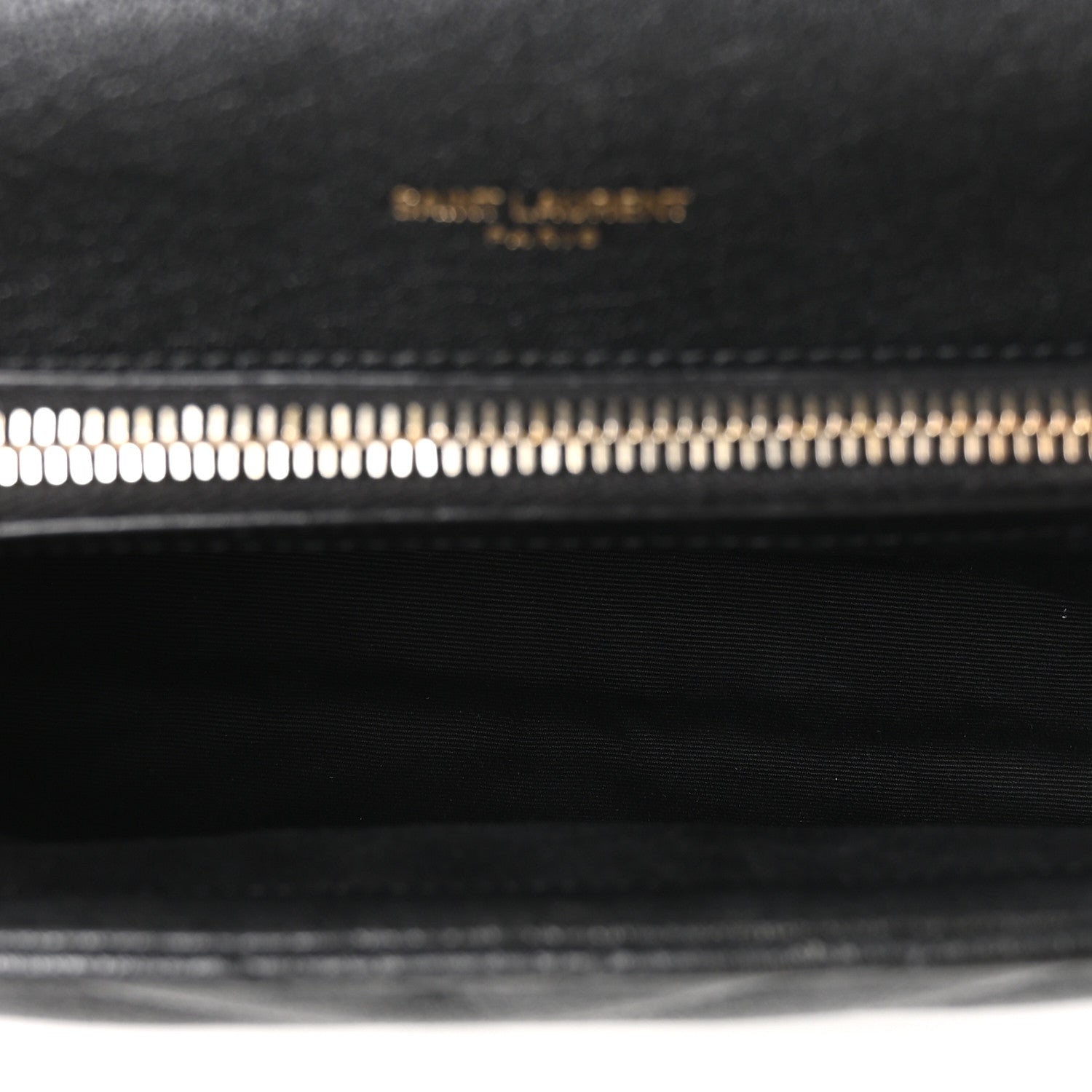 Saint Laurent Sheepskin Matelasse Chevron Monogram Medium College Bag Black 4 of 9
