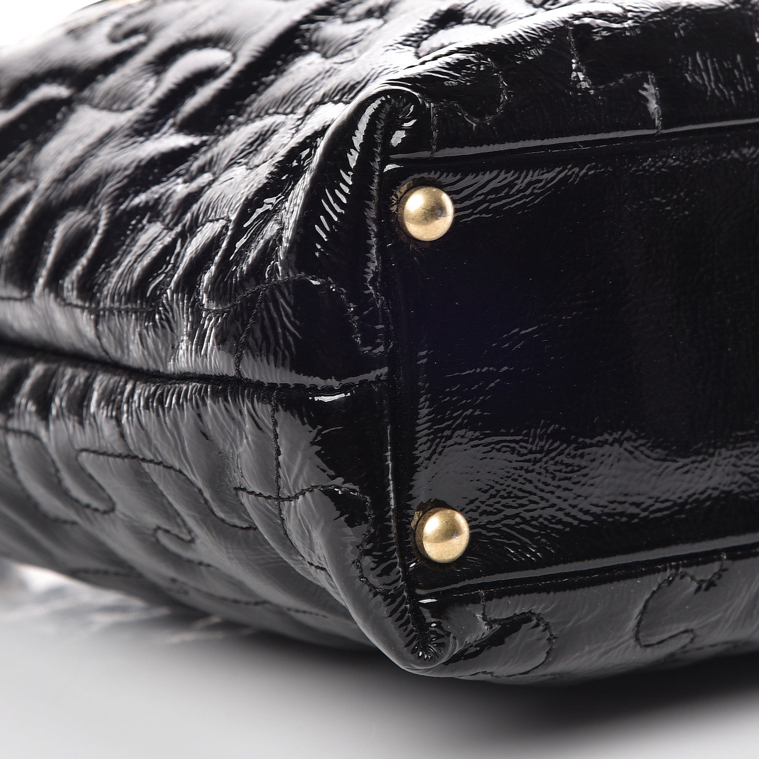 Chanel Crackled Patent Puzzle Tote Black 8 of 9