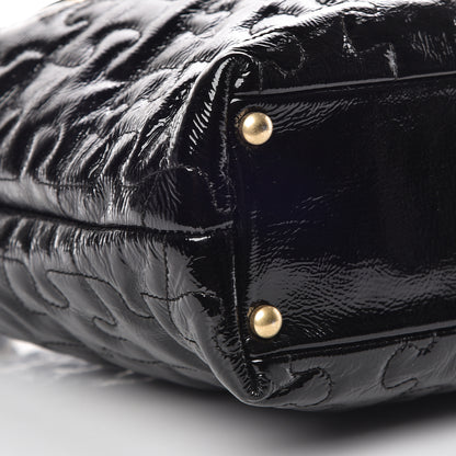 Chanel Crackled Patent Puzzle Tote Black 8 of 9