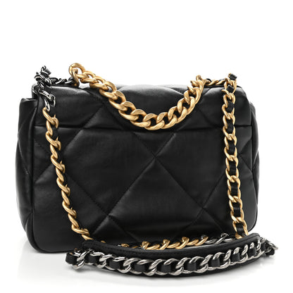 Chanel Goatskin Quilted Medium Chanel 19 Flap Black 3 of 12