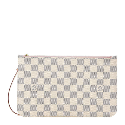 Louis Vuitton Damier Azur Neverfull MM GM Pochette Rose Ballerine 1 of 8