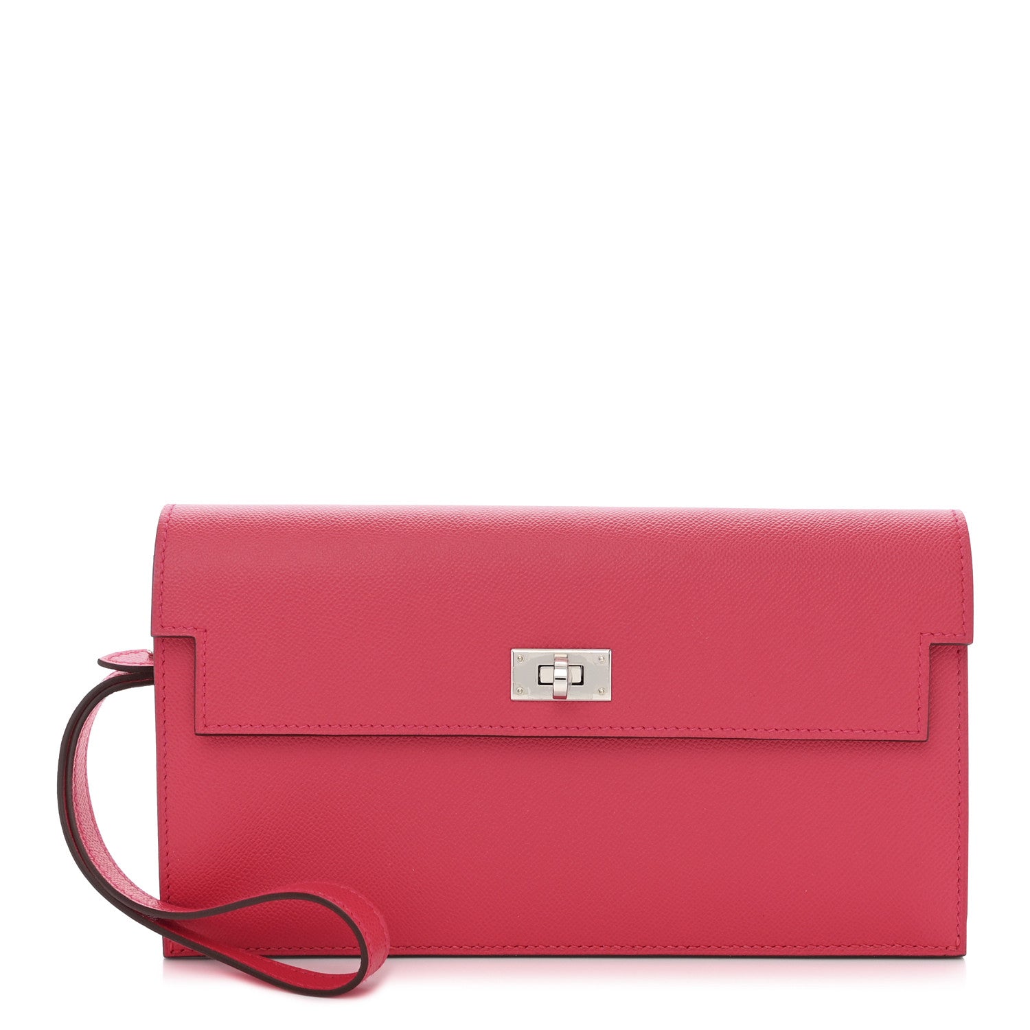 Hermes Madame Calfskin Kelly Pocket Long Wallet Rose Extreme 1 of 12