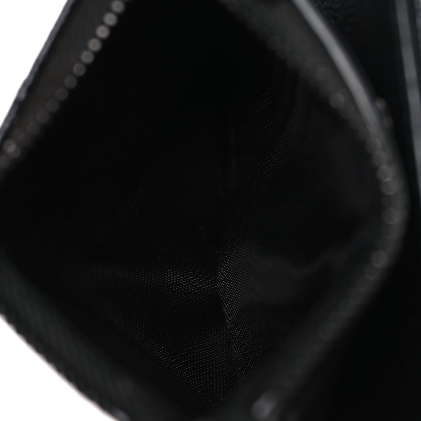 Grain De Poudre Matelasse Chevron Monogram Zipped Card Case Black Black
