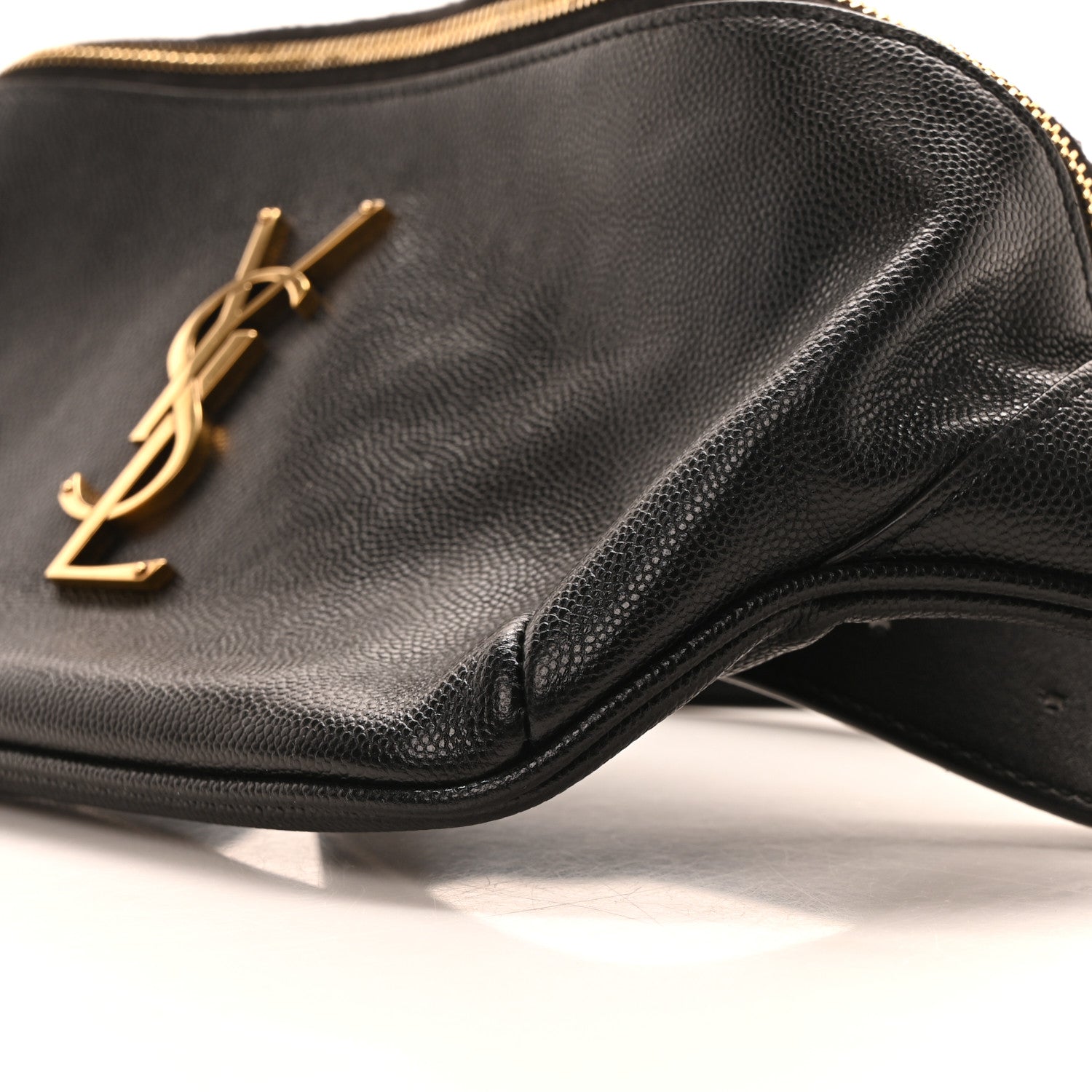 Saint Laurent Grain De Poudre Monogram Belt Bag Black 10 of 11