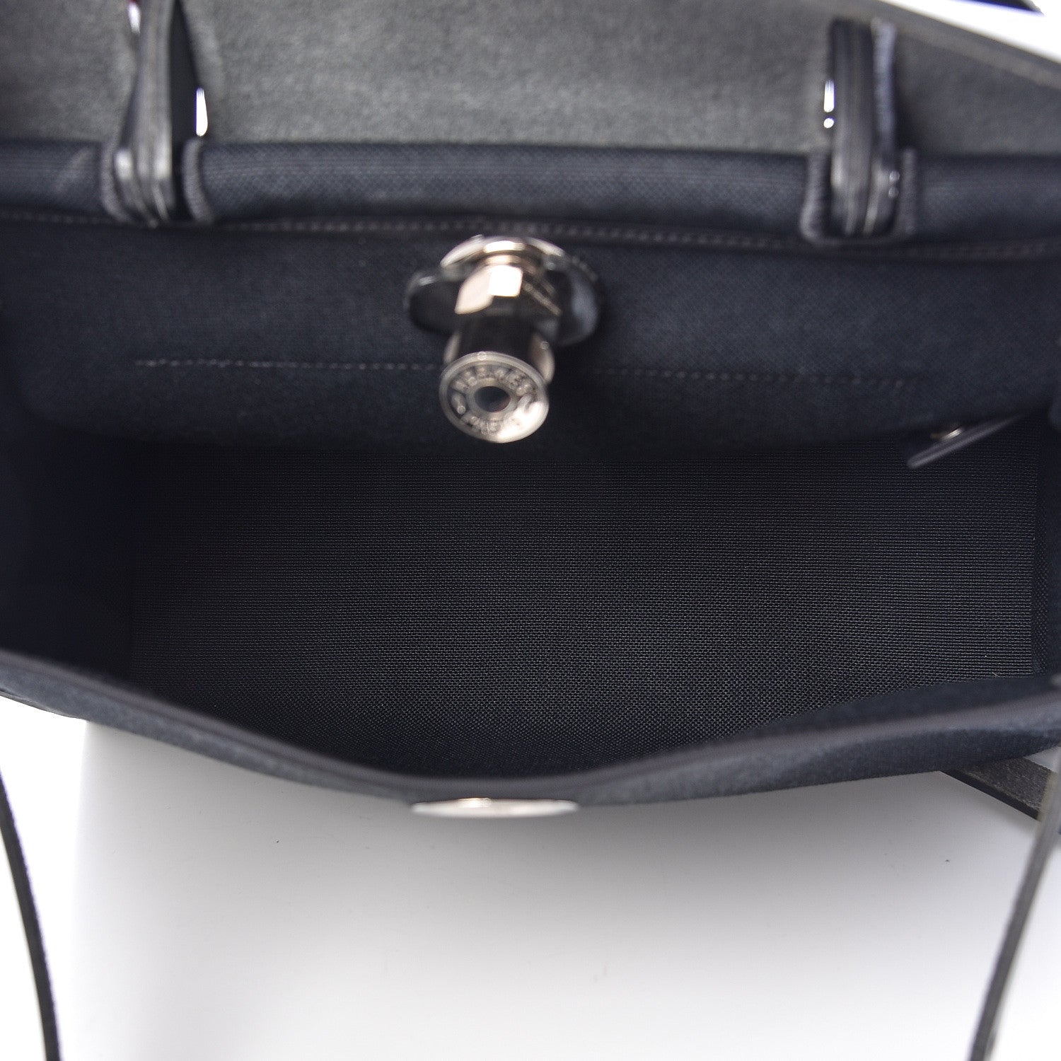 Hermes Military Toile Vache Hunter Herbag Zip PM 31 Black 7 of 14