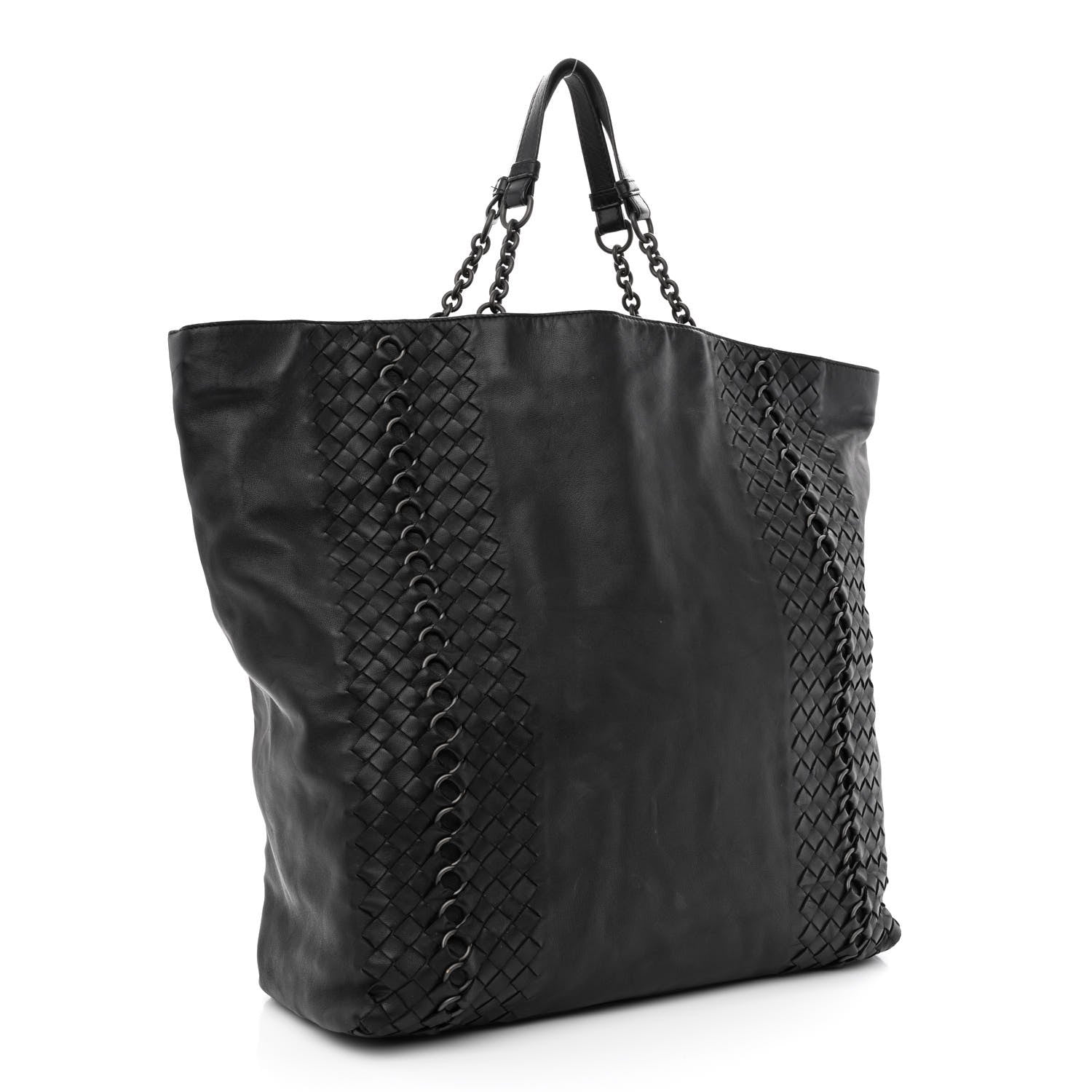 Bottega Veneta Lambskin Intrecciato Tote Black 3 of 16