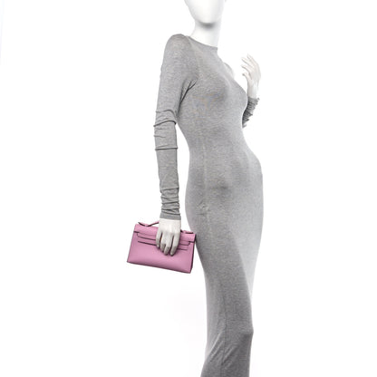 Hermes Swift Kelly Pochette Clutch Mauve Sylvestre 2 of 11