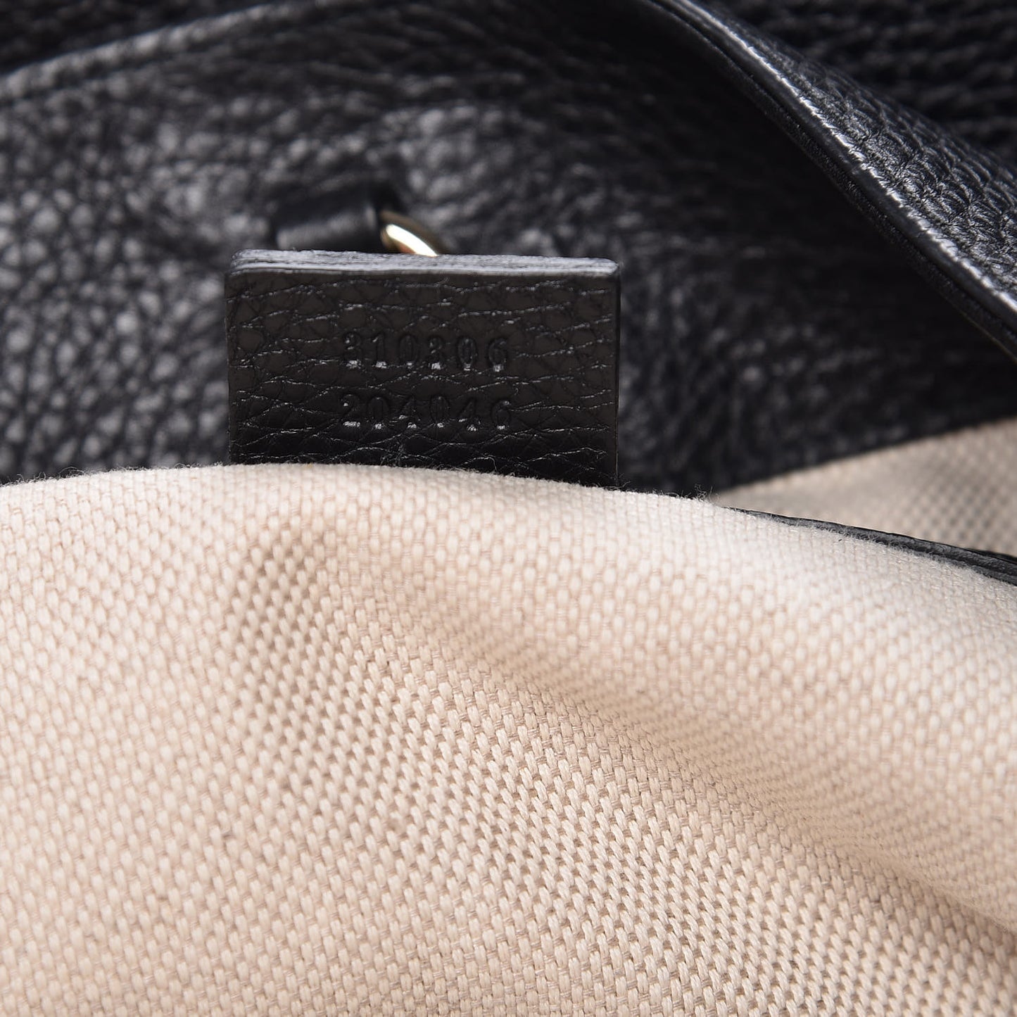 Pebbled Calfskin Large Soho Chain Shoulder Bag Black