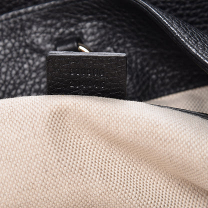 Gucci Pebbled Calfskin Large Soho Chain Shoulder Bag Black 7 of 10