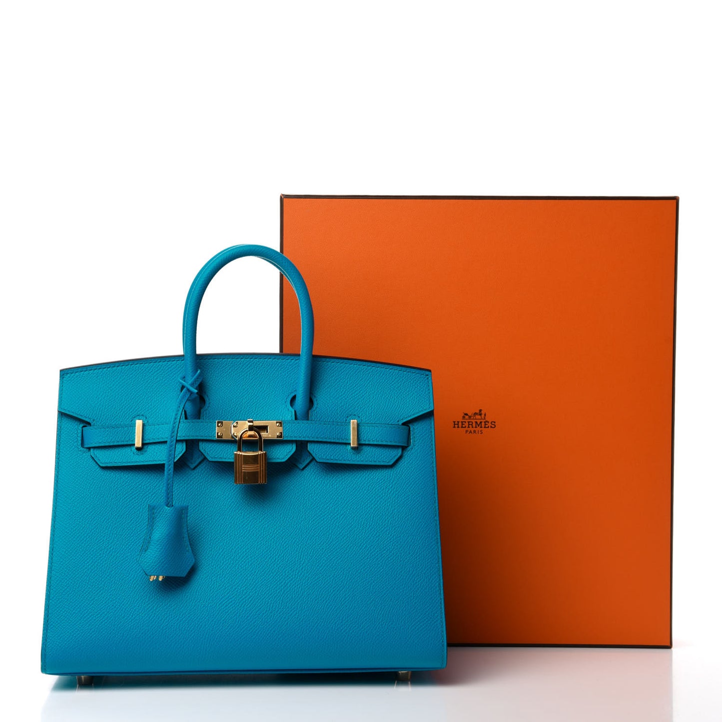 Epsom Birkin Sellier 25 Bleu Frida
