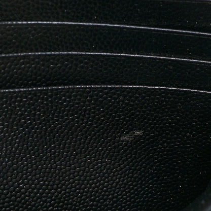 Saint Laurent Grain De Poudre Matelasse Chevron Monogram Zip Around Wallet Black 14 of 14