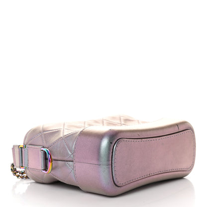 Chanel Iridescent Lambskin Calfskin Quilted Small Gabrielle Hobo Light Purple 4 of 13