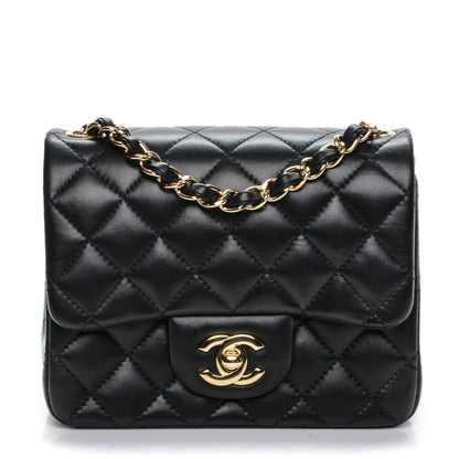 Chanel Lambskin Quilted Mini Square Flap Black 1 of 7