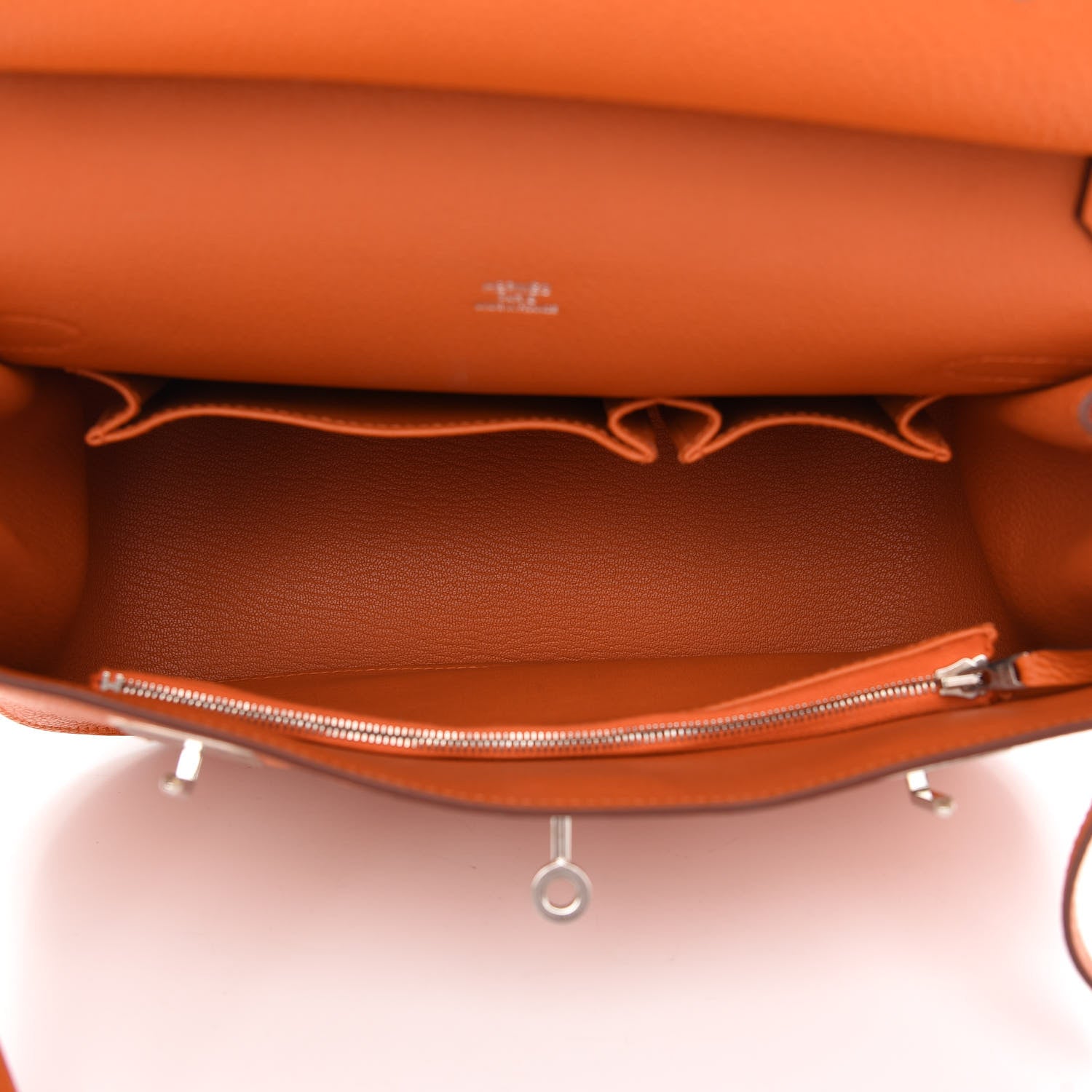 Hermes Taurillon Clemence Jypsiere 28 Orange 5 of 9