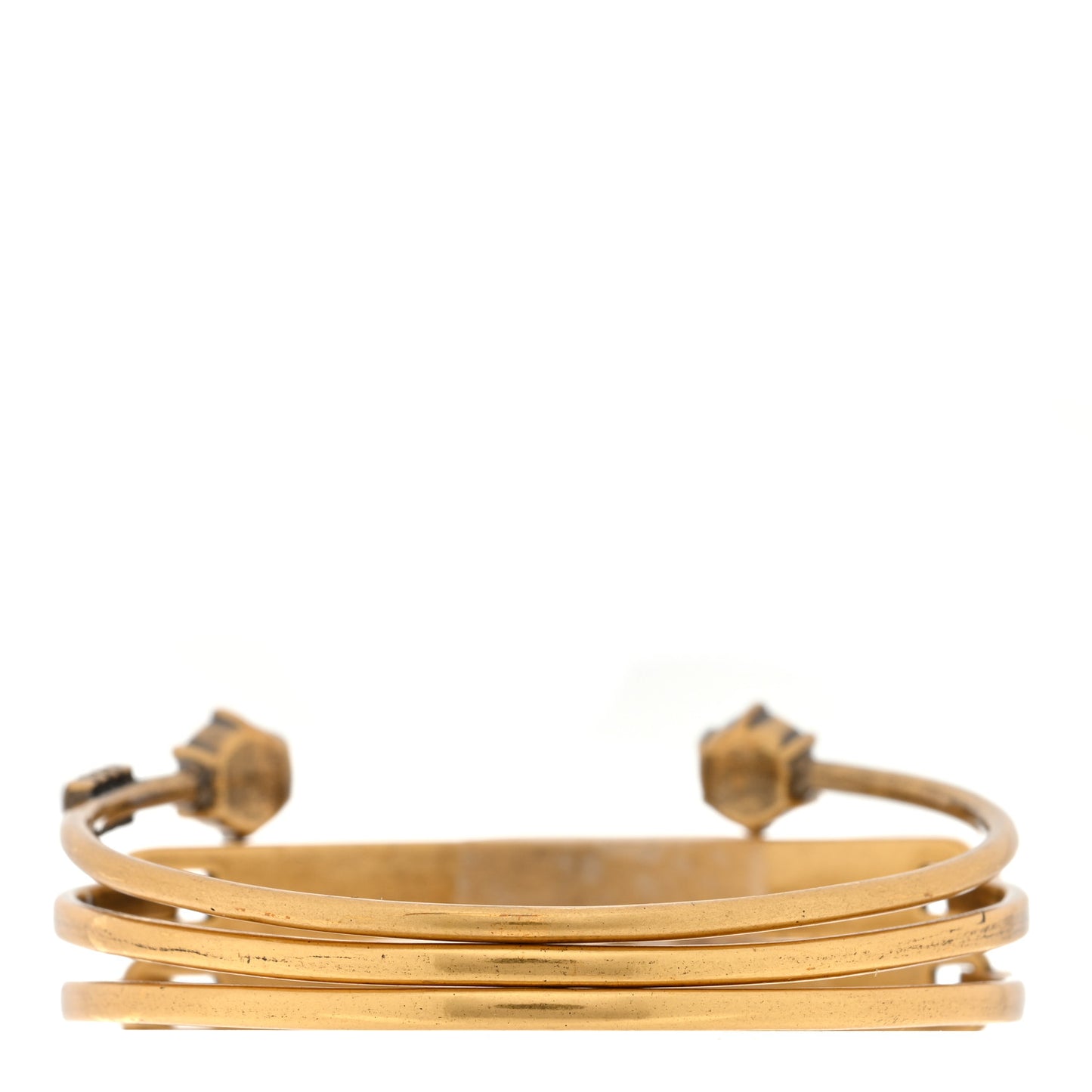Metal Crystal Dio(r)evolution Bracelet Set Gold