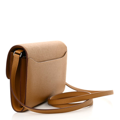Hermes Epsom Enamel Constance Wallet To Go Sesame Lime 4 of 12