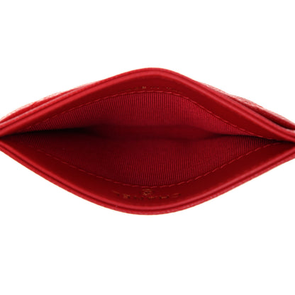 Chanel Caviar Quilted Card Holder Red 5 of 8