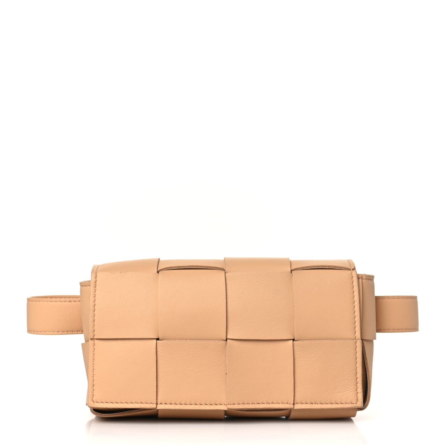 Nappa Maxi Intreccio The Belt Cassette Bag Almond