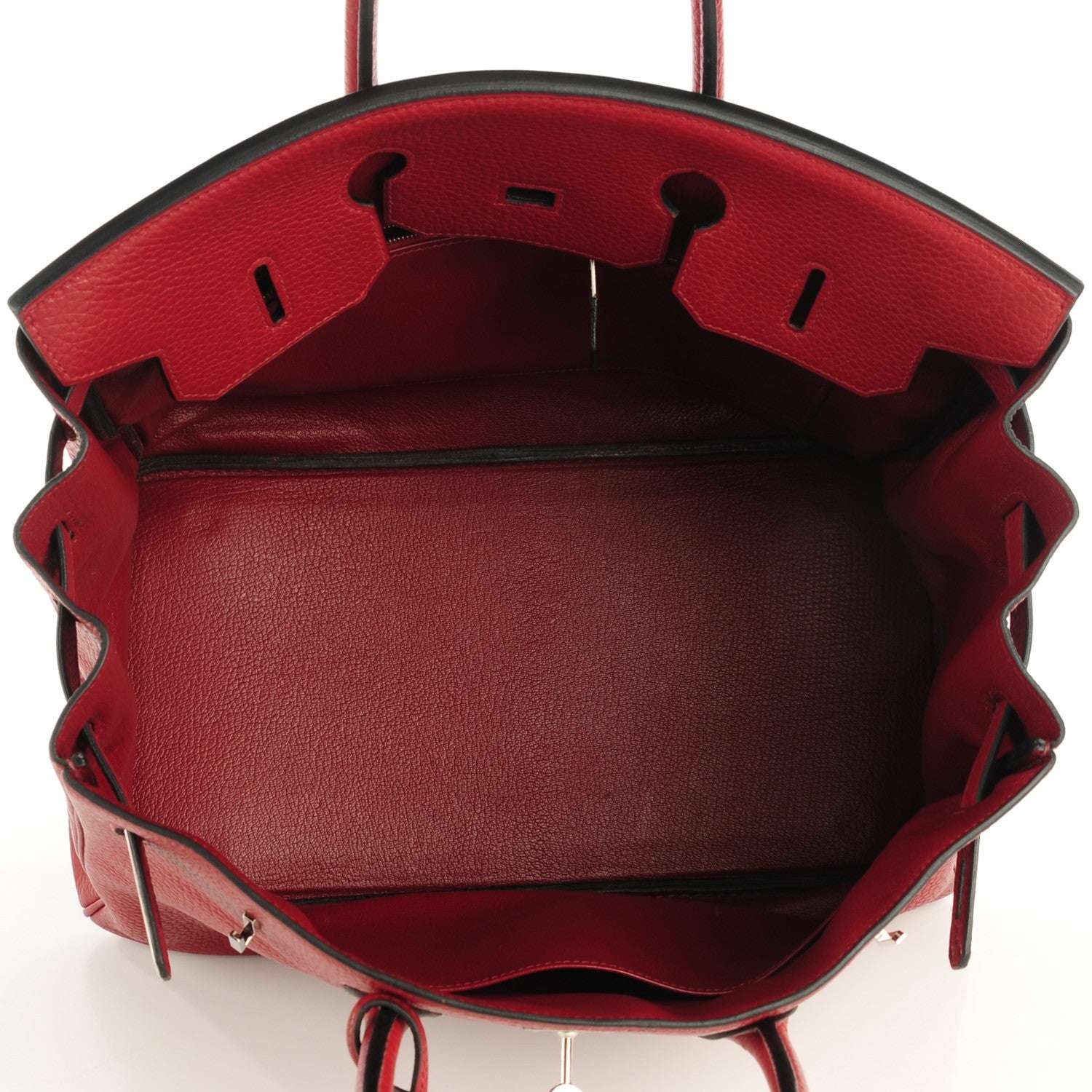 Hermes Taurillon Clemence Birkin 35 Rouge H 8 of 19