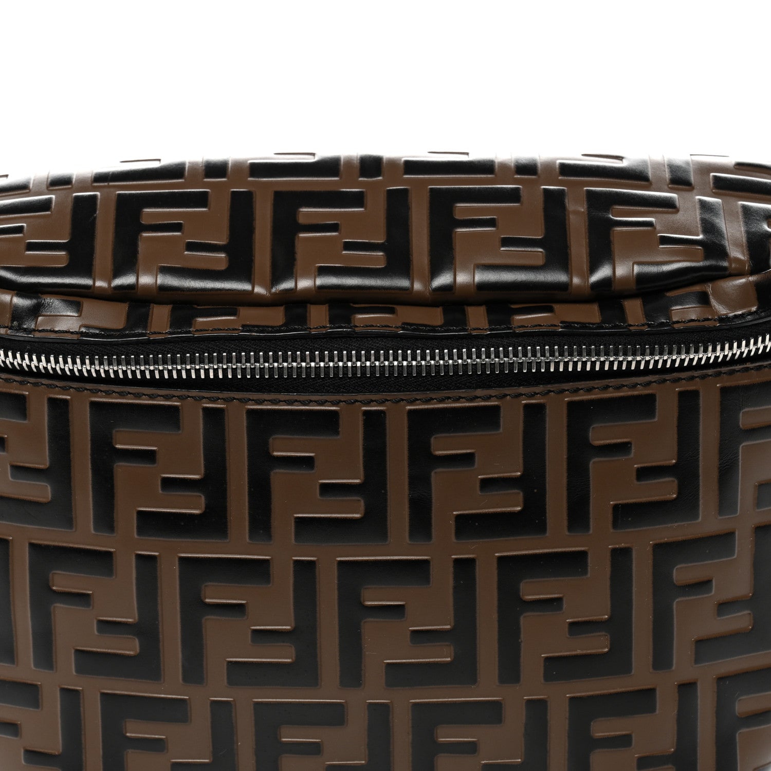 Fendi Vitello Century Bi-Color FF 1974 Embossed Belt Bag Maya Black 8 of 10