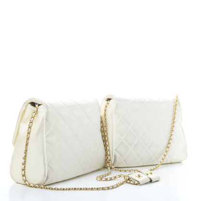 Chanel Lambskin Quilted Large Side-Packs White 5 of 28