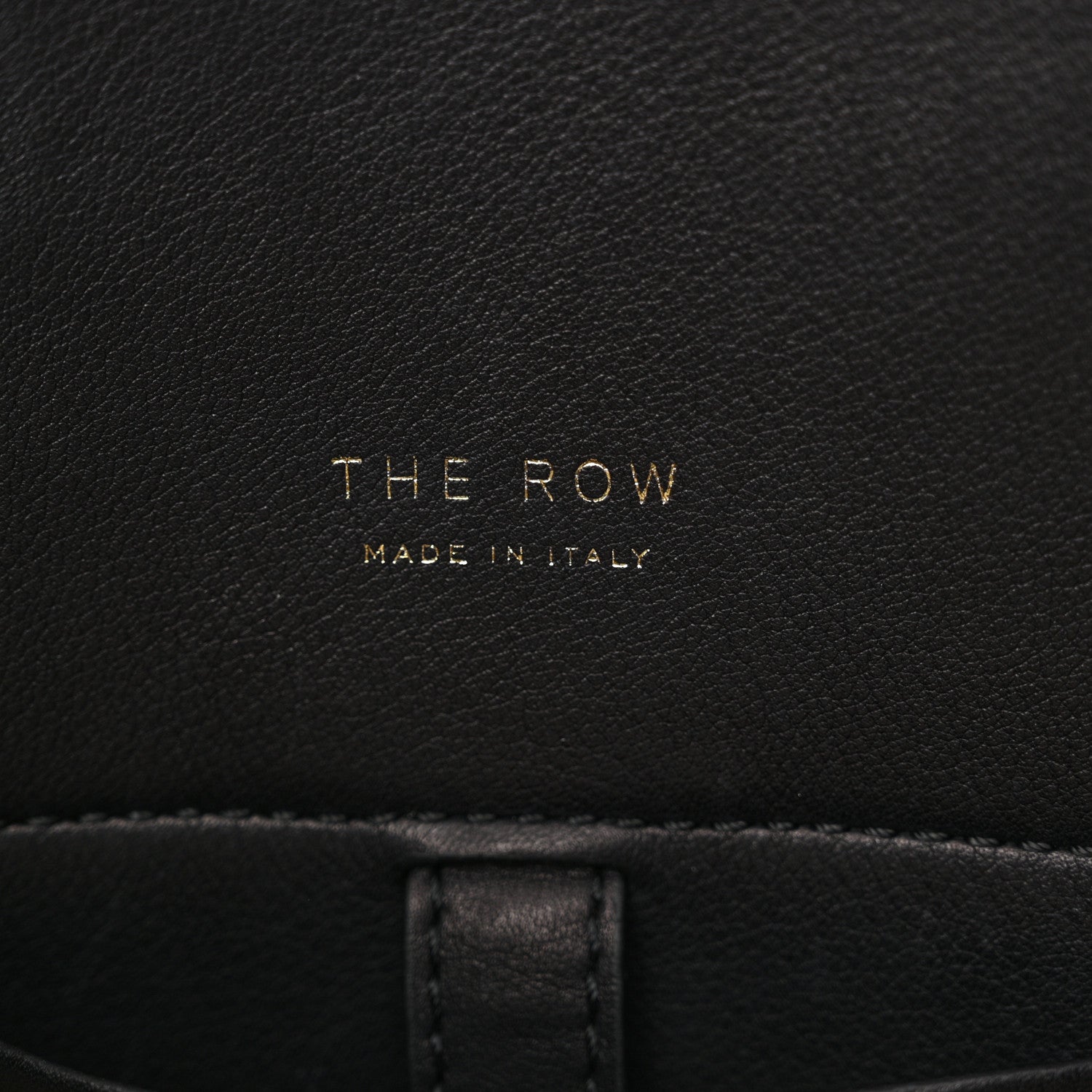 The Row Polished Saddle Calfskin Soft Margaux 10 Bag Black 6 of 9