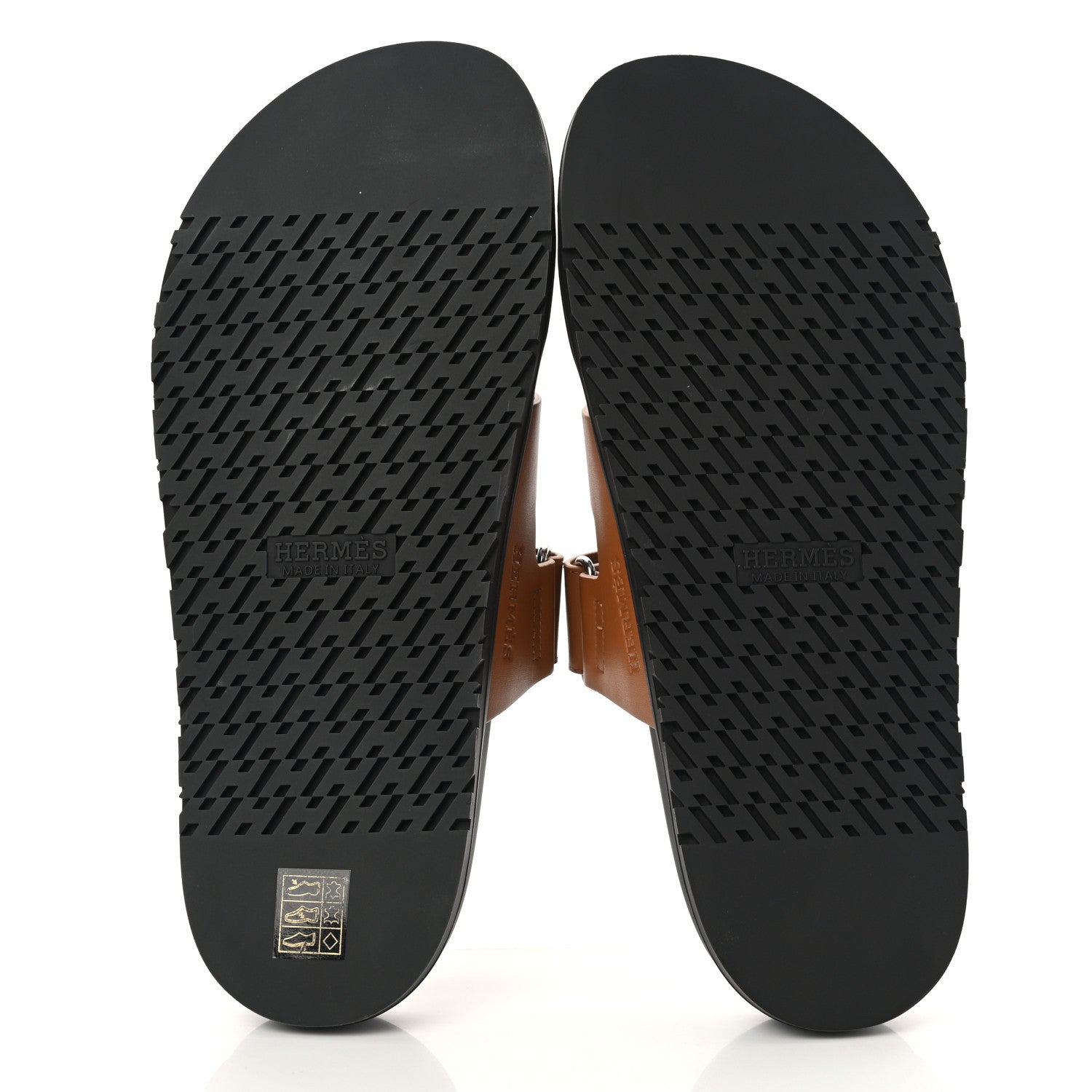 Hermes Calfskin Mens Chypre Sandals 41.5 Gold 5 of 9