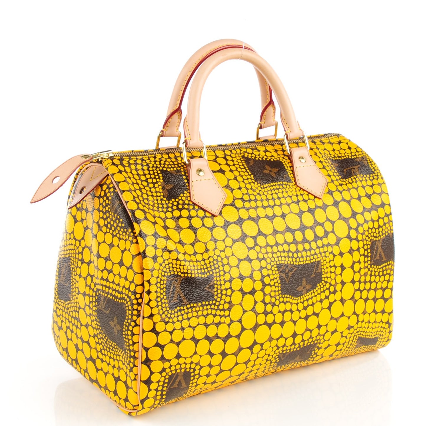 Monogram Kusama Town Speedy 30 Yellow