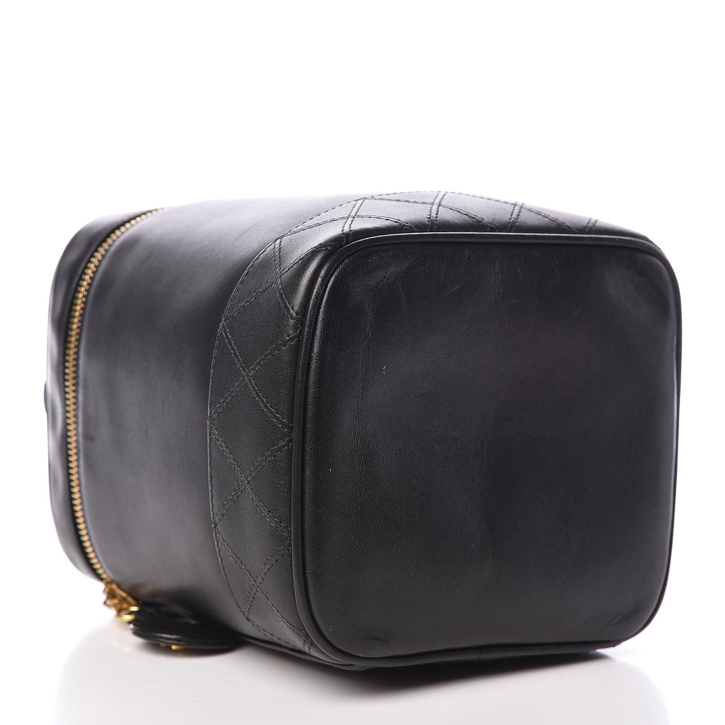 Lambskin Vanity Cosmetic Case Black