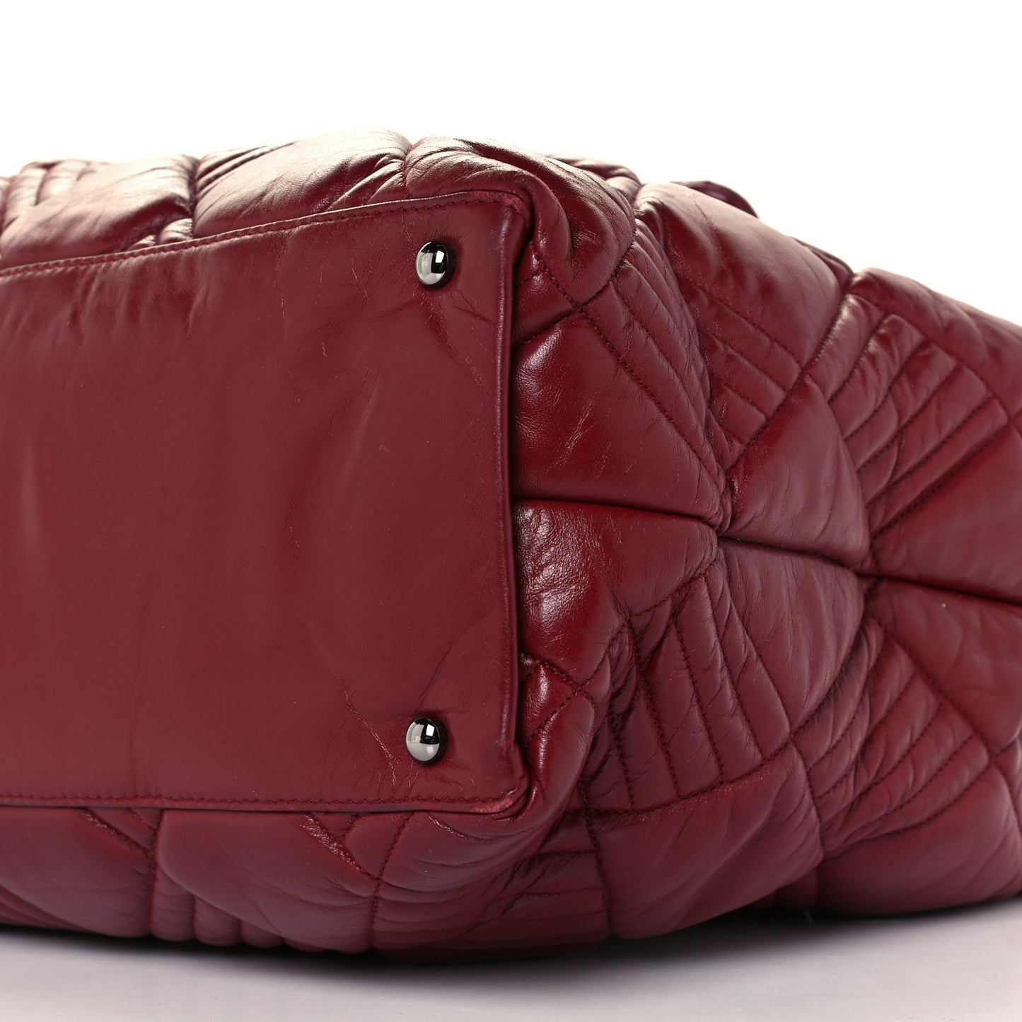 Lambskin Large In and Out Tote Red