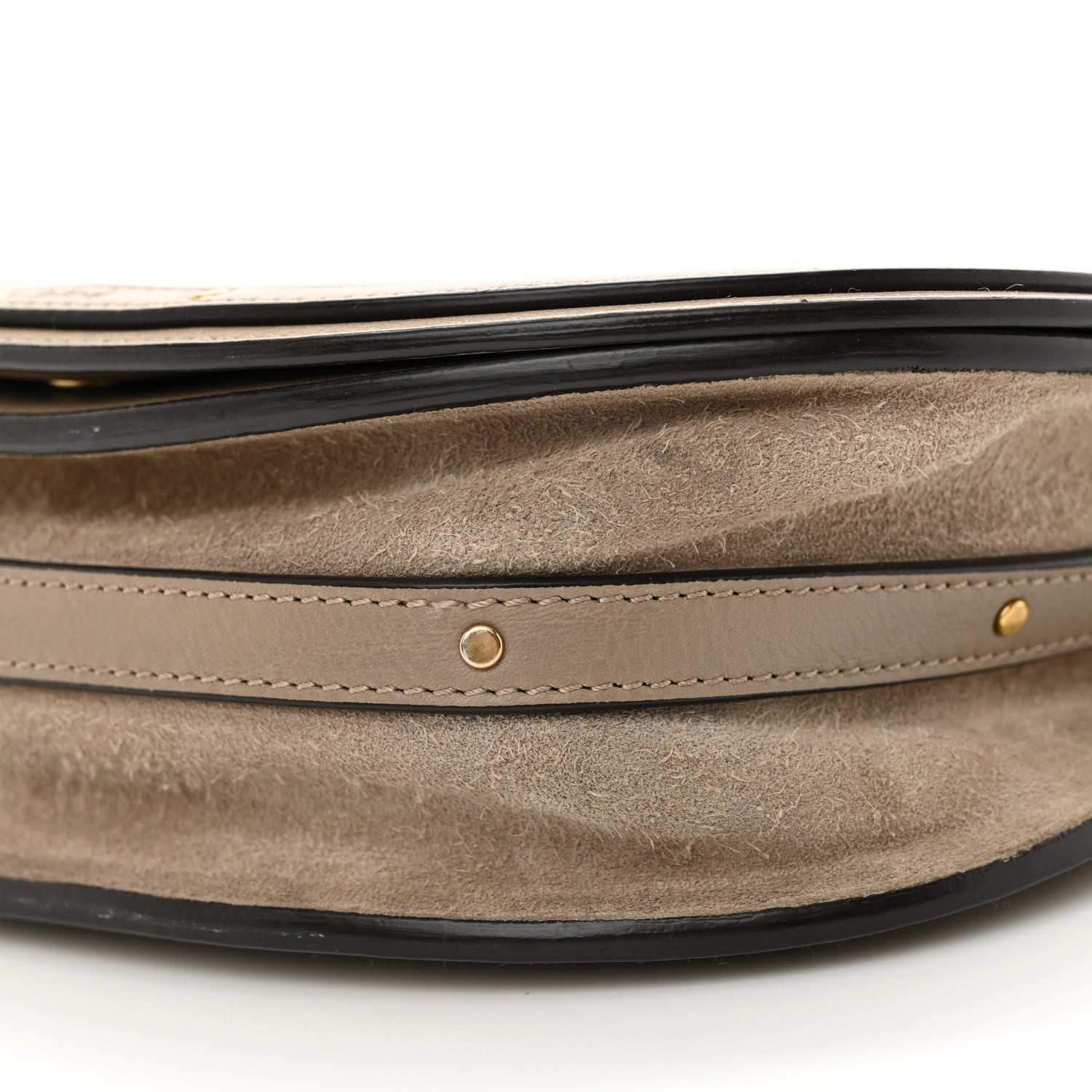 Chloe Calfskin Suede Medium Nile Bracelet Bag Motty Grey 10 of 14