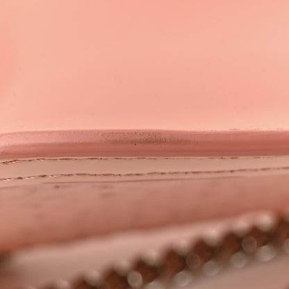 Burberry Calfskin Monogram Embossed Small TB Chain Bag Blush Pink 14 of 16