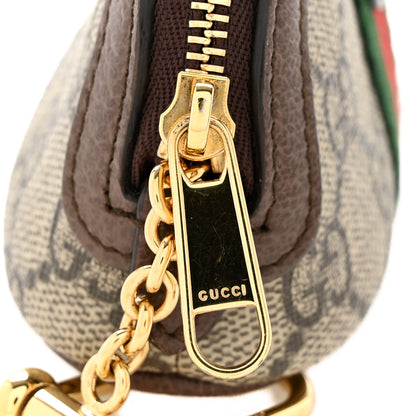 Gucci GG Supreme Monogram Web Ophidia Dome Key Pouch Beige New Acero 9 of 11