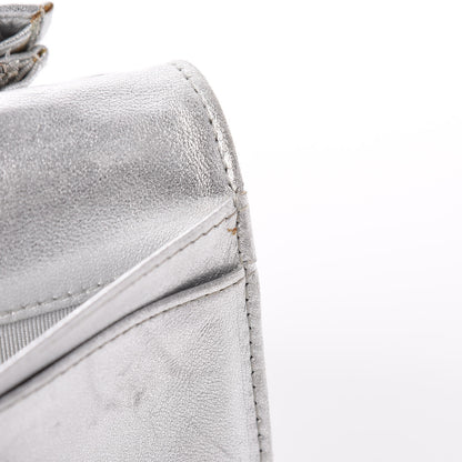 Chanel Metallic Lambskin Quilted Reissue Yen Wallet Silver 17 of 18