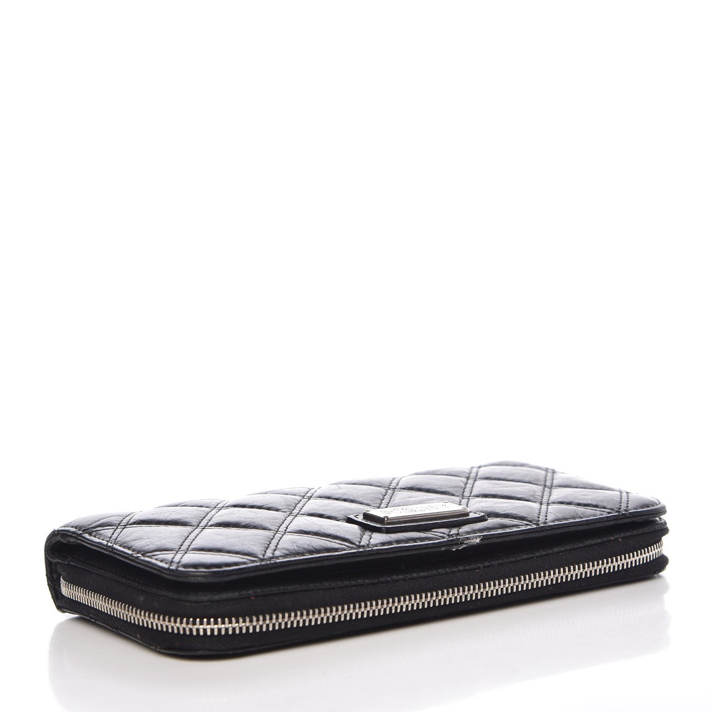 Aged Calfskin Quilted Paris New York PNY Wallet Black
