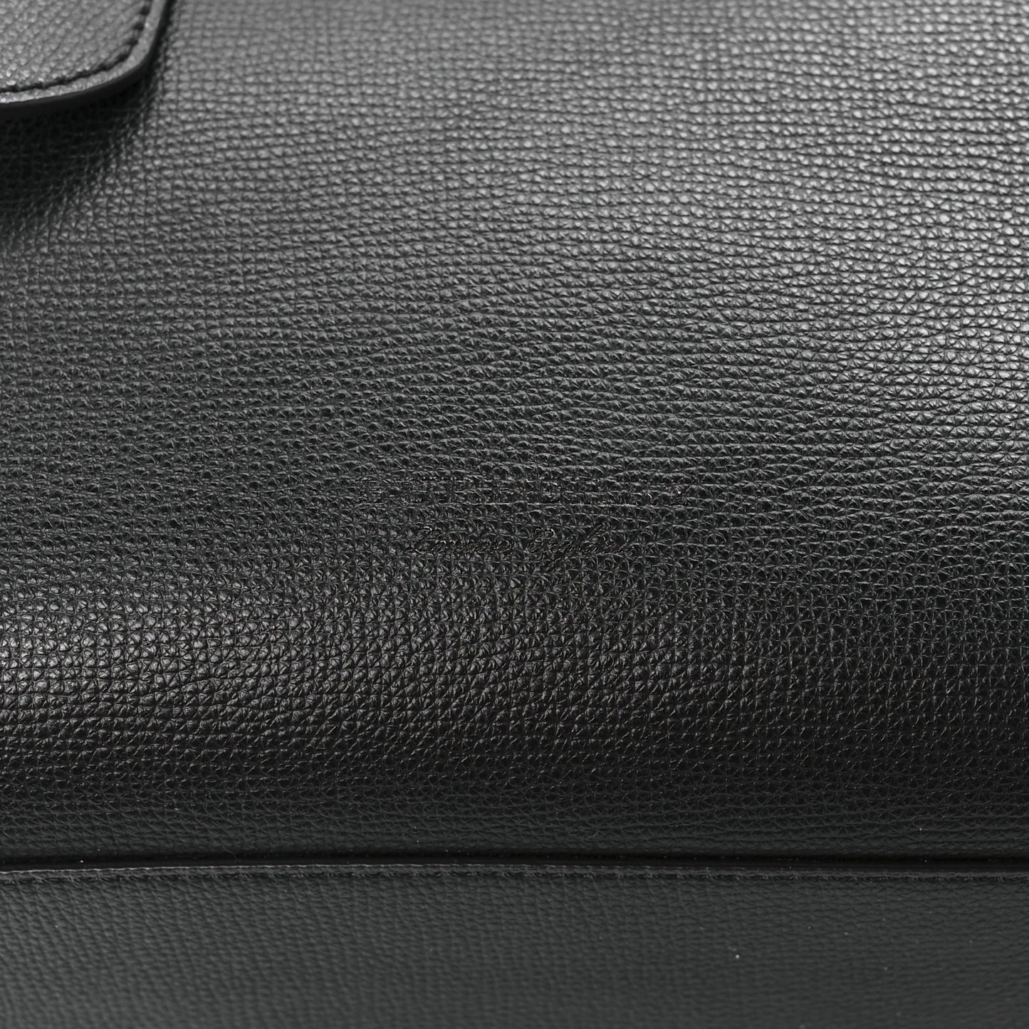 Grainy Calfskin Haymarket Check Small Reversible Tote Black