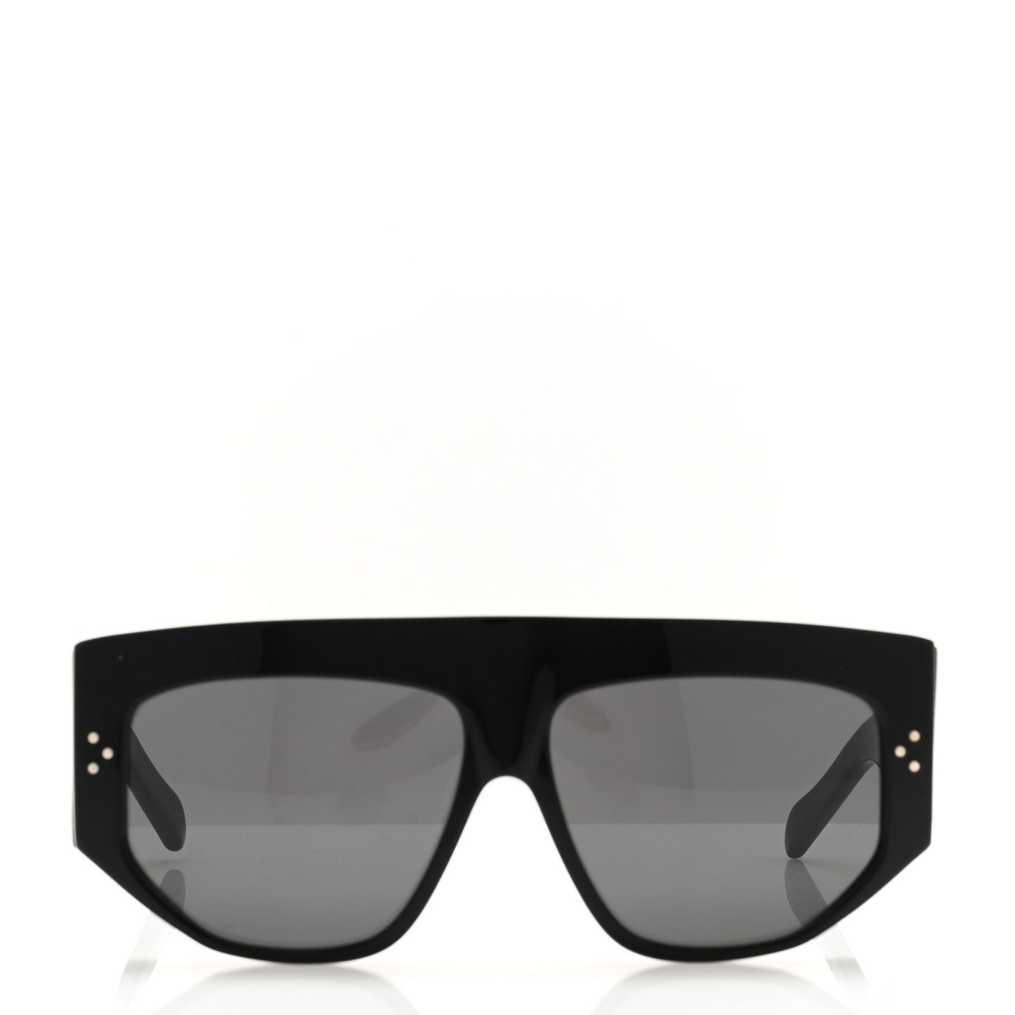 Acetate Flat Top Rectangular Sunglasses CL40106I Black