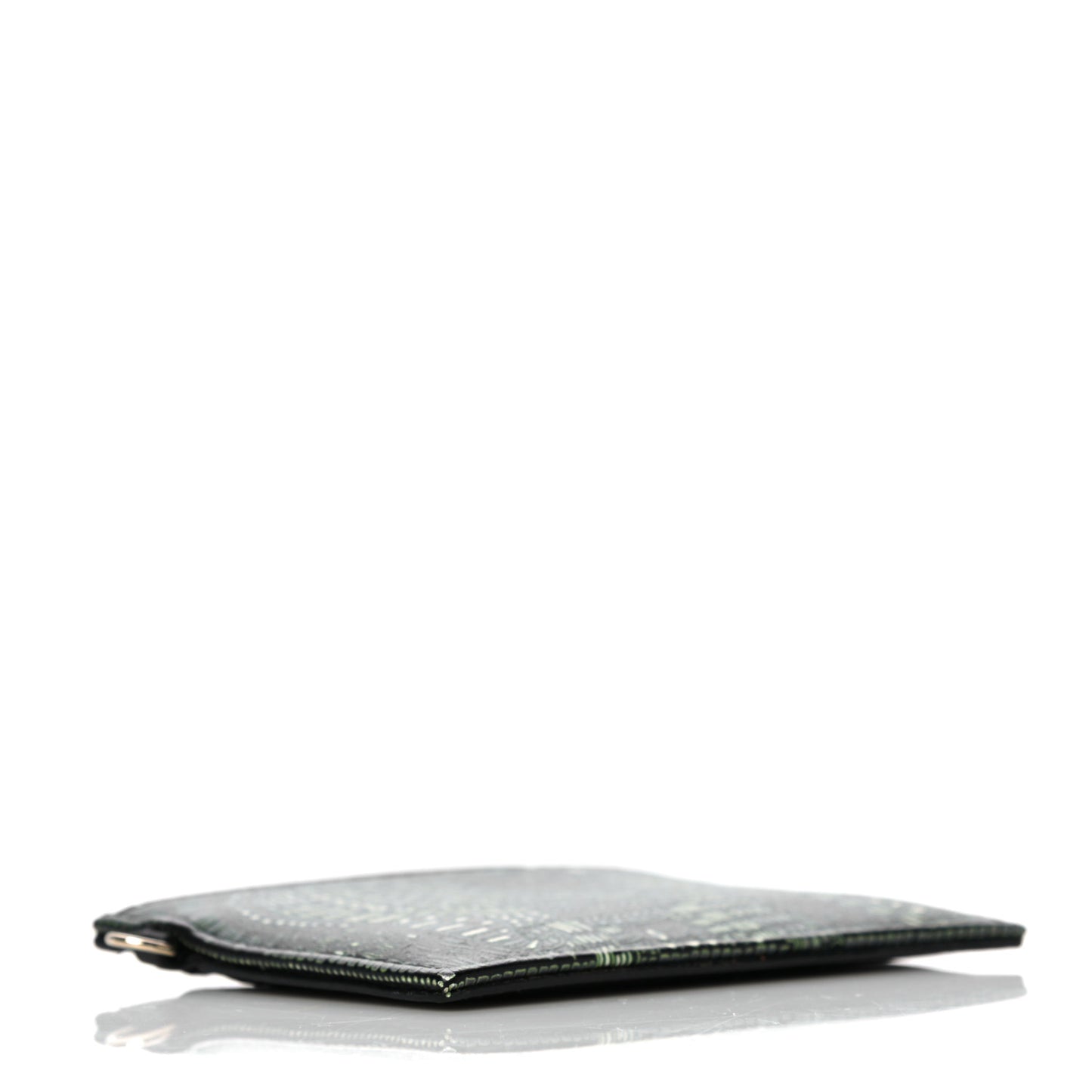 Calfskin Animals Card Holder Green