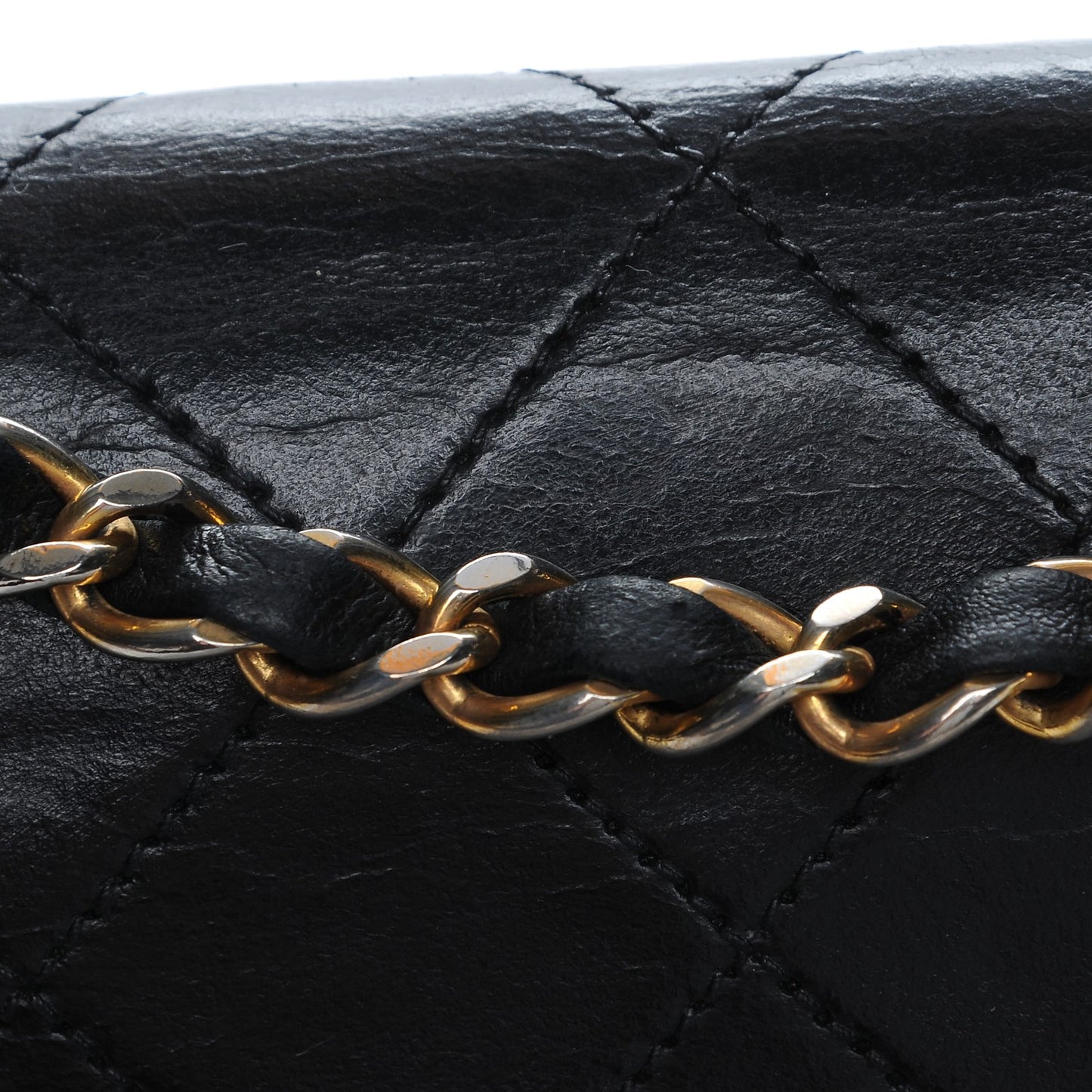Lambskin Quilted Small Single Flap Black